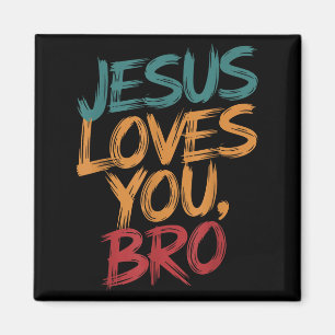Kinder Jesus liebt dich Bruder lustiger christlich Magnet