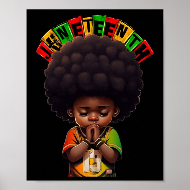 Kinder Juneteenth Prinz 1865 Schwarze Geschichte M Poster (Vorne)