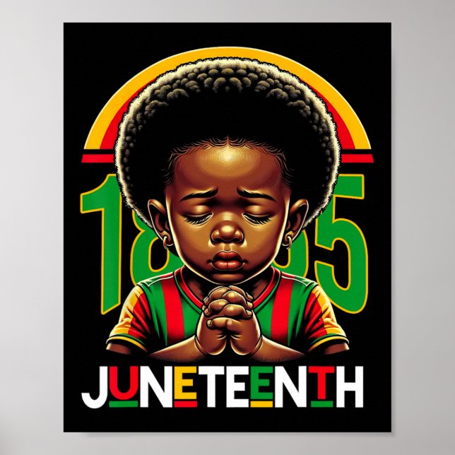 Kinder Juneteenth Prinz 1865 Schwarze Geschichte M Poster (Vorne)