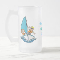 Kinder Jung und Mädchen in Sailboat Mattierte Tass