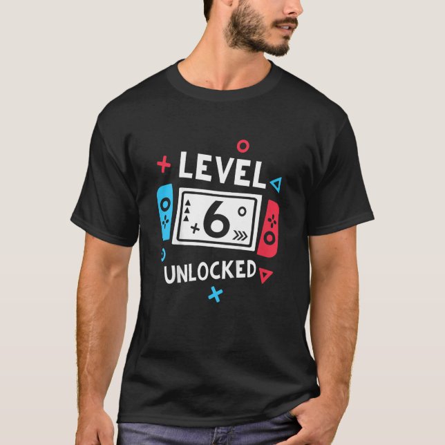 Kinder Junge Junge Junge Junge Junge Junge Stufe 6 T-Shirt (Vorderseite)