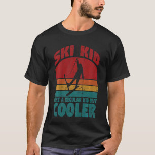 Kinder Junge Skier Sport Abfahrt Skifahren Jugend T-Shirt