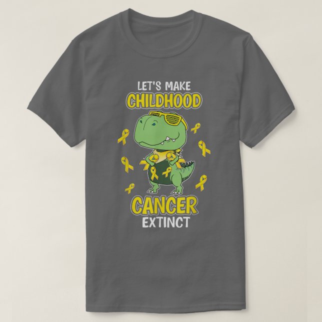 Kinder Jungen Dinosaurier Kinder Krebs Aufklärungs T-Shirt (Design vorne)