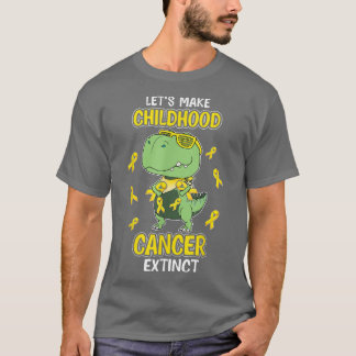 Kinder Jungen Dinosaurier Kinder Krebs Aufklärungs T-Shirt