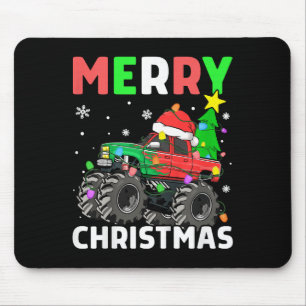 Kinder Jungen Frohe Weihnachts-Monster LKW-Weihnac Mousepad