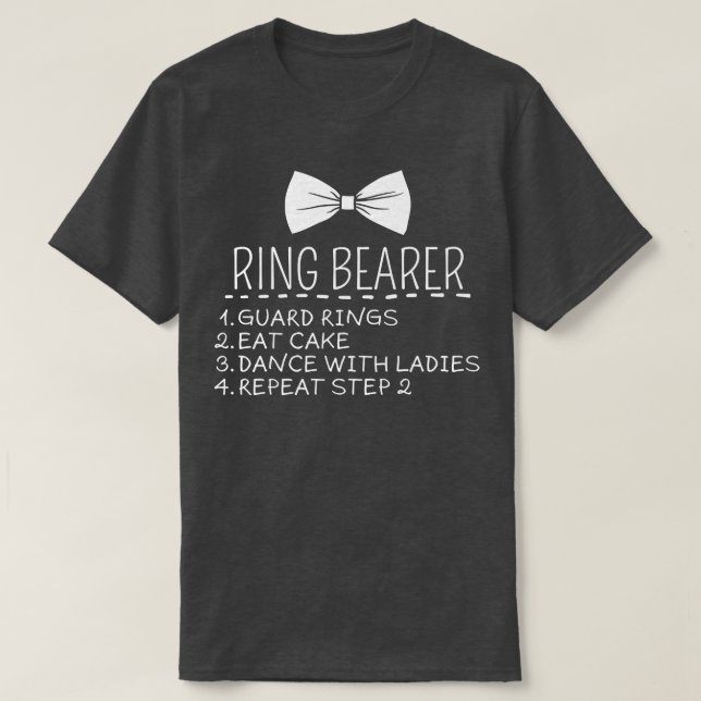 Kinder Junior Wedding Party Kinderring Träger T-Shirt (Design vorne)