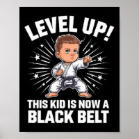 Kinder Karate-Uniform Schwarz-Gürtel-Auszeichnung 