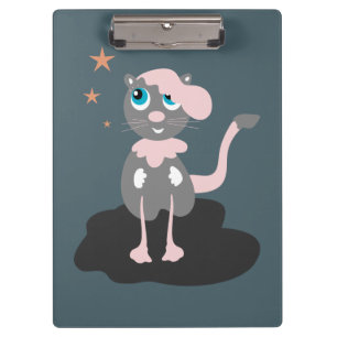 Kinder Katzen Illustration Süße Cartoon-Katze Klemmbrett