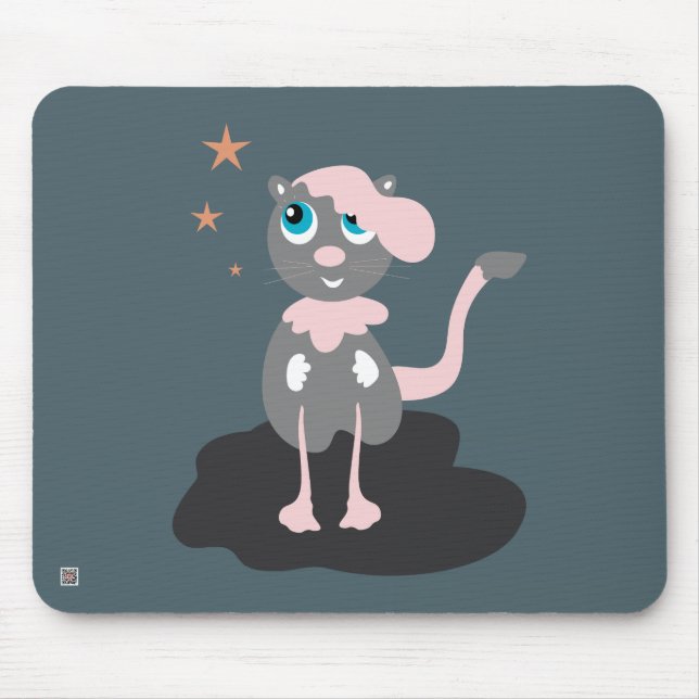 Kinder Katzen Illustration Süße Cartoon-Katze Mousepad (Vorne)