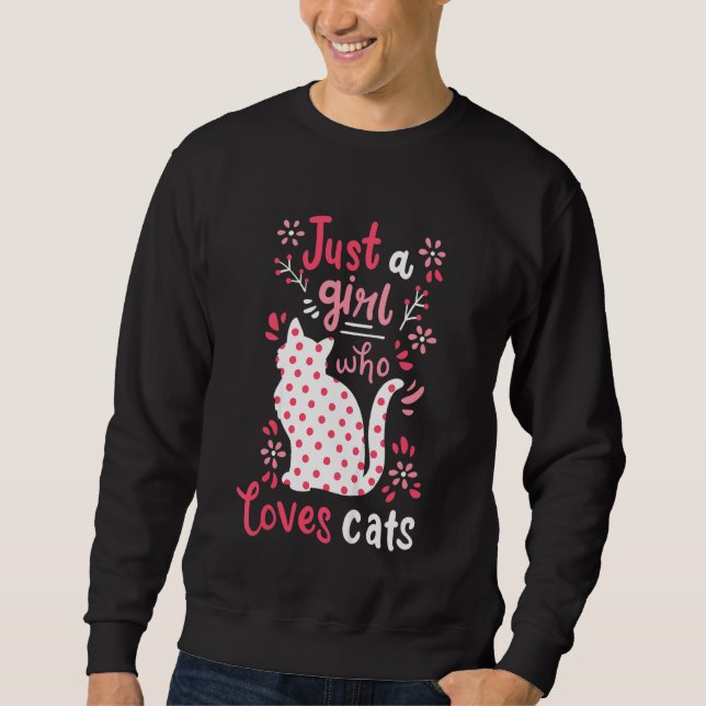 Kinder Katzen nur ein Mädchen Sweatshirt (Vorderseite)