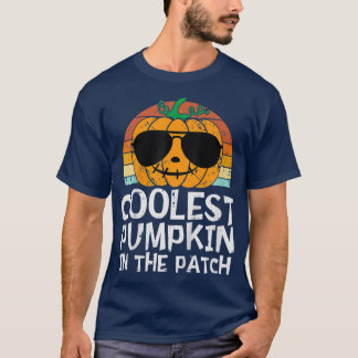 Kinder Kids Cooler Kürbis im Patchkinderjungen T-Shirt