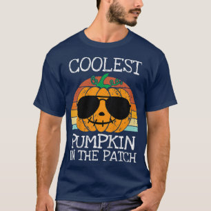 Kinder Kids Cooler Kürbis im Patchkinderjungen T-Shirt