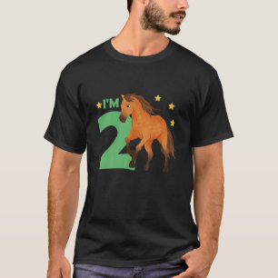 Kinder Kinder 2. Geburtstag Pferd zwei Jahre alt R T-Shirt