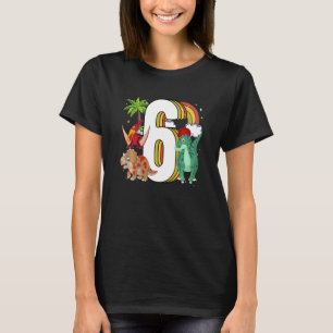 Kinder Kinder 6 Jahre Geburtstag 6 Jahre mit Dino T-Shirt