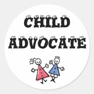 Kinder, KINDER, ADVOCATE Runder Aufkleber