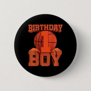 Kinder Kinder Bysketbyll Geburtstag 1 Jahr 1 Tag Button