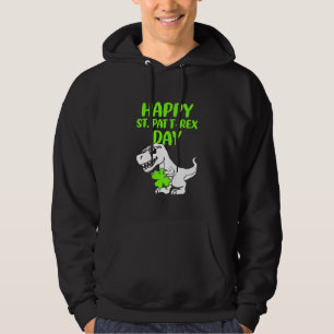 Kinder Kinder Happy St Pat Trex Day Dino St Patric Hoodie