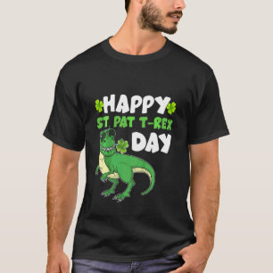 Kinder Kinder Happy St Pat Trex Day Dino St Patric T-Shirt