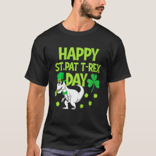 Kinder Kinder Happy St Pat Trex Day Dino St Patric T-Shirt