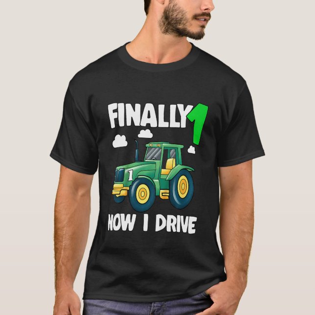 Kinder Kinder Kinder Endlich 1 Jetzt fahre ich 1.  T-Shirt (Vorderseite)