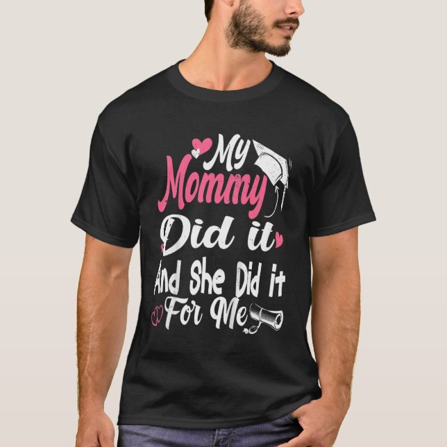 Kinder Kinder Meine Mama hat es Abschluss gestufte T-Shirt (Vorderseite)