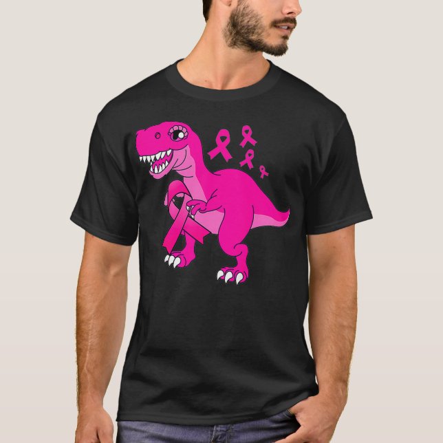 Kinder Kinder Pink Ribbon für Brustkrebs-Bewusstse T-Shirt (Vorderseite)