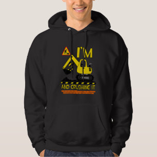 Kinder Kinderbau 5. Geburtstag 5 Jahre alt Di Hoodie