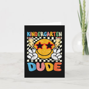 Kinder Kindergarten am ersten Tag zurück zum Kinde Karte