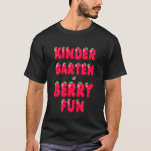 Kinder Kindergarten Berry Fun Niedliche Erdbeere L T-Shirt