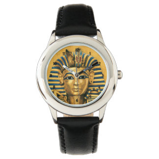 Kinder King Tut ägyptisches schwarzes Leder Strap  Armbanduhr