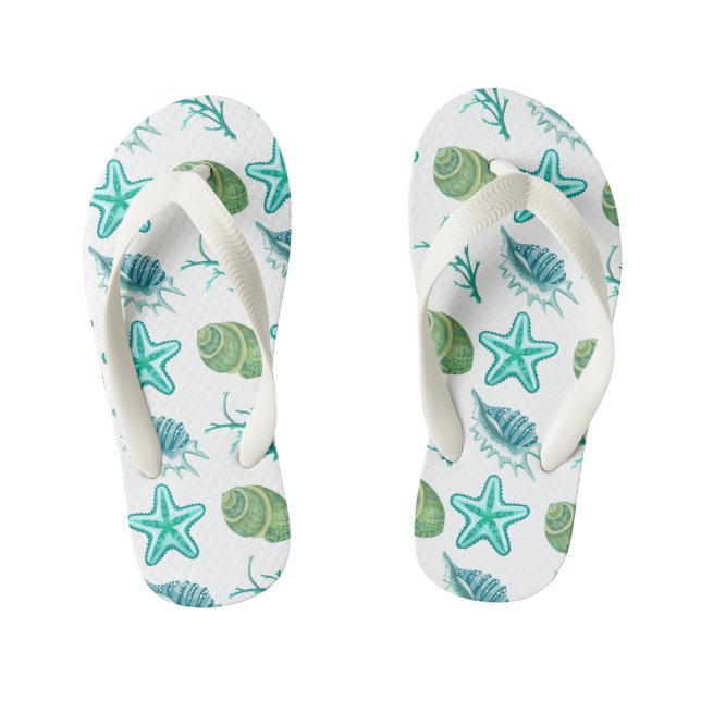 Kinder kippen Flops-Seashells Kinderbadesandalen (Fußbett)
