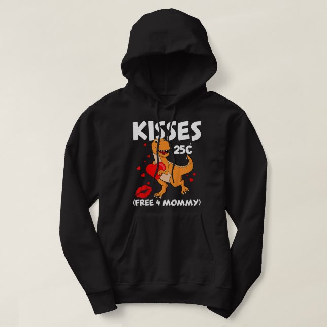 Kinder Kisses 25 Cent Kleinkind Boy T-rex Son Dino Hoodie (Design vorne)