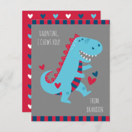 Kinder-Klassenzimmer Dinosaurier Valentine Note Ca Mitteilungskarte