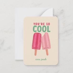 Kinder-Klassenzimmer Valentine - Sie sind so Cool Mitteilungskarte