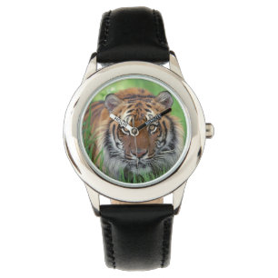 Kinder - klassische Uhr/Wildtiere Tiger Armbanduhr