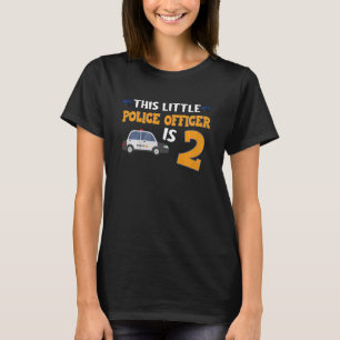 Kinder Kleiner Polizeibeamter ist 2 Jahre alt Poli T-Shirt