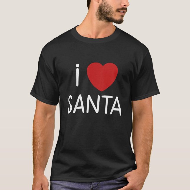 Kinder Kleinkind I Liebe Weihnachtsmann Jungen Mäd T-Shirt (Vorderseite)