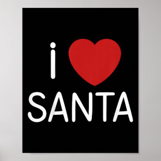Kinder Kleinkind Ich liebe Santa Claus Jungen Mädc Poster