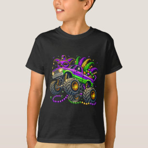 Kinder Kleinkind Mardi Gras Monster Truck T-Shirt