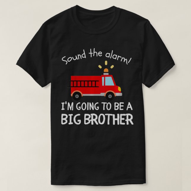 Kinder klingen den Alarm, den ich als großer Brude T-Shirt (Design vorne)