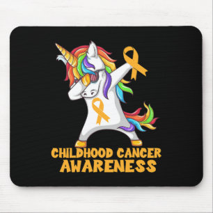 Kinder-Krebs-Bewusstsein beraubt Einhorn-Krieger Mousepad