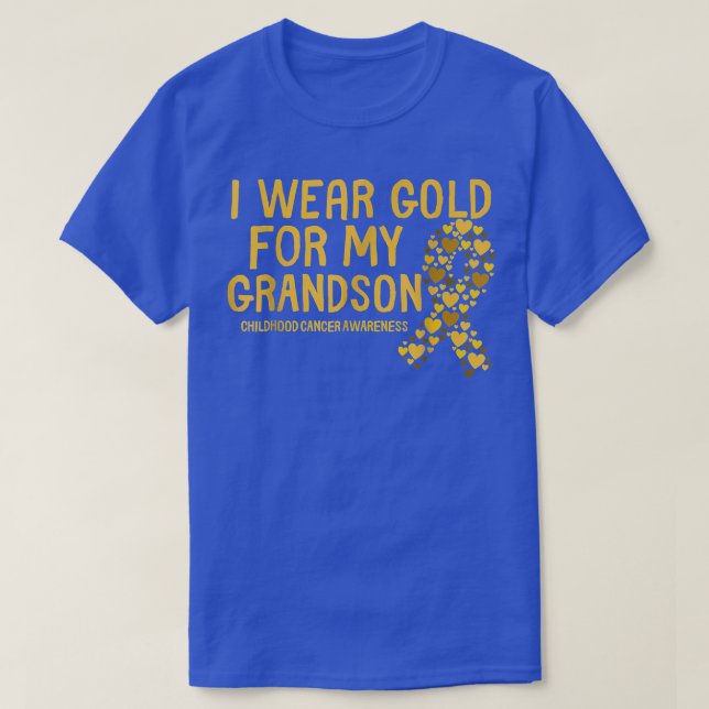 Kinder Krebs Bewusstsein Monat Ribbon Grandson G T-Shirt (Design vorne)