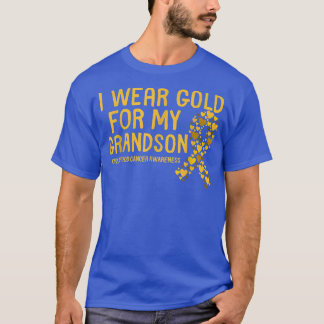 Kinder Krebs Bewusstsein Monat Ribbon Grandson G T-Shirt