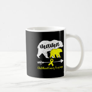 Kinder-Krebsbewusstsein Mama Bären-Unterstützung F Kaffeetasse