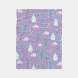 Kinder Kuschel-Lavendel-Regentropfen-Wurfdecke Fleecedecke