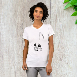 Kinder lassen Drachen fliegen Silhouette T-Shirt