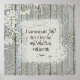 Kinder laufen in Wahrheit - 3 John 1:4 Poster