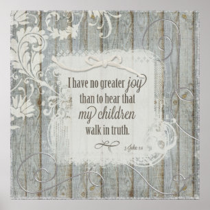 Kinder laufen in Wahrheit - 3 John 1:4 Poster