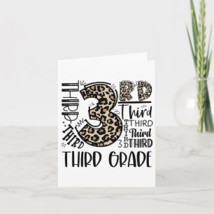Kinder Lehrer CK an Schule Leopard Typo Karte