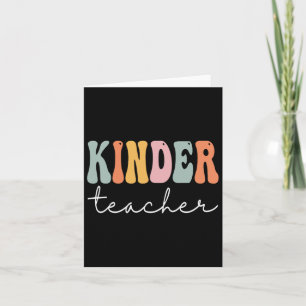 Kinder-Lehrerin Retro Groovy Frauen glücklichen er Karte